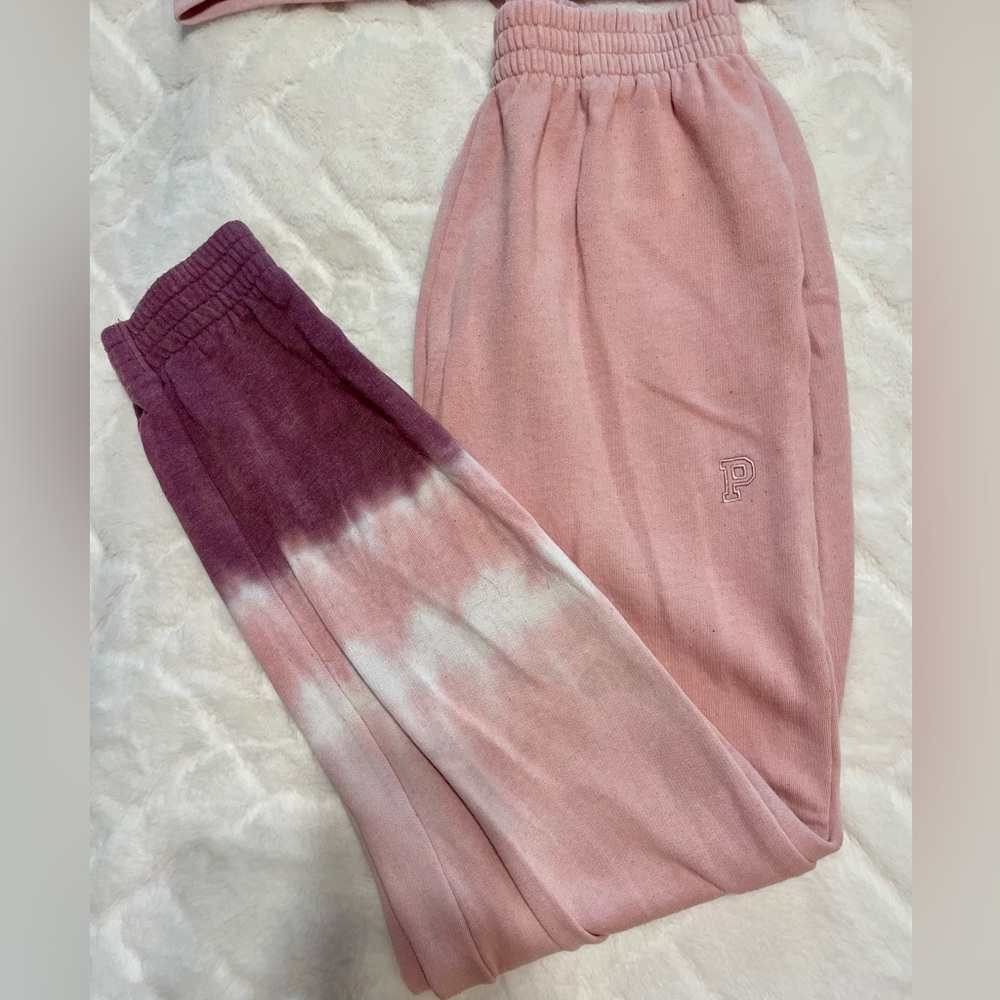 Tie Dye VS Pink High Rise Jogger Sweatpants